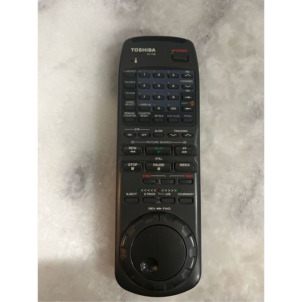 Toshiba VC-758 Remote Control Genuine OEM VCR VHS Player Tested Works FAST SH